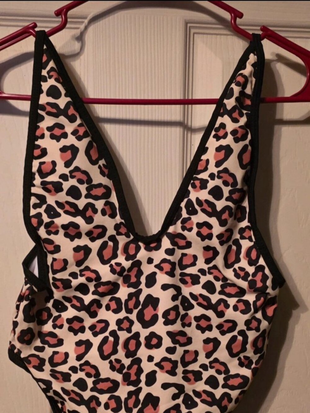 Leopard Print One Piece Swimsuit Medium